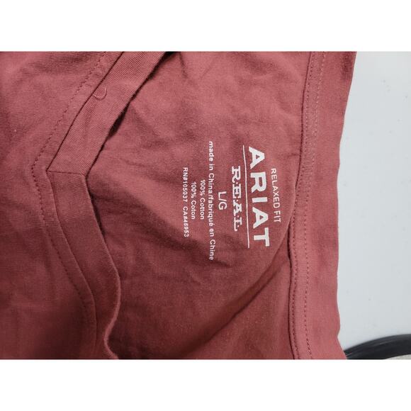 Ariat Laguna Womens L Short Sleeve T-Shirt Pink V Neck Design Blush - Picture 3 of 3